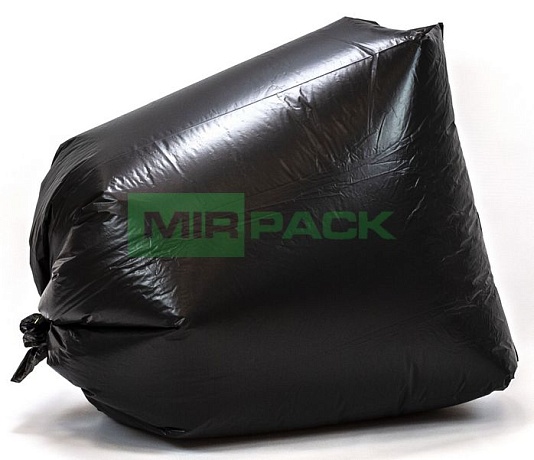 Мешки для мусора 240 литров, 60 мкм, ПВД , 93х125 в пачках, черные - Вид 5