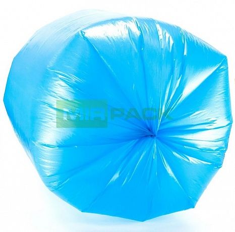 Мешки для мусора 120 литров, 14 мкм, ПНД, 10 шт. синие, 70х110 см, EXTRA - Вид 2